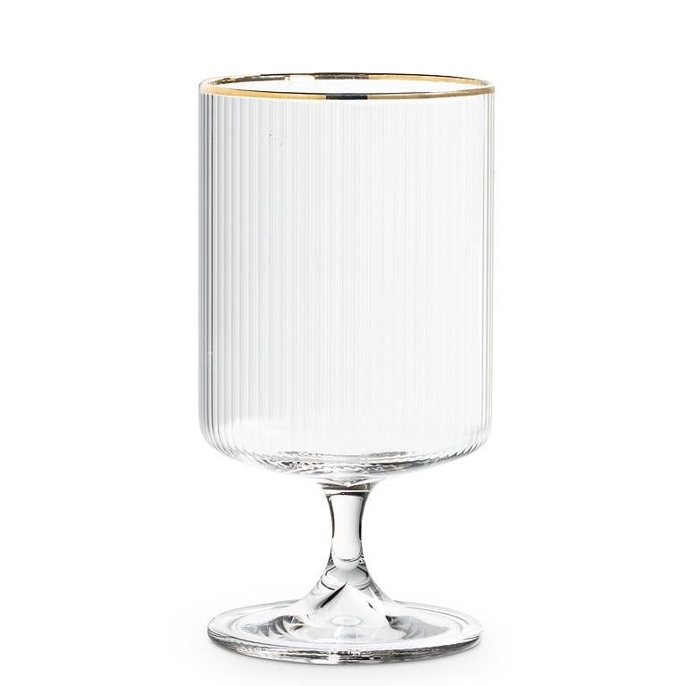 Tight Vertical Optic all Purpose Glass with Gold Rim