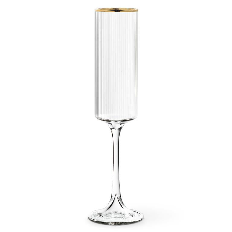 Tight Vertical Optic Flute with Gold Rim