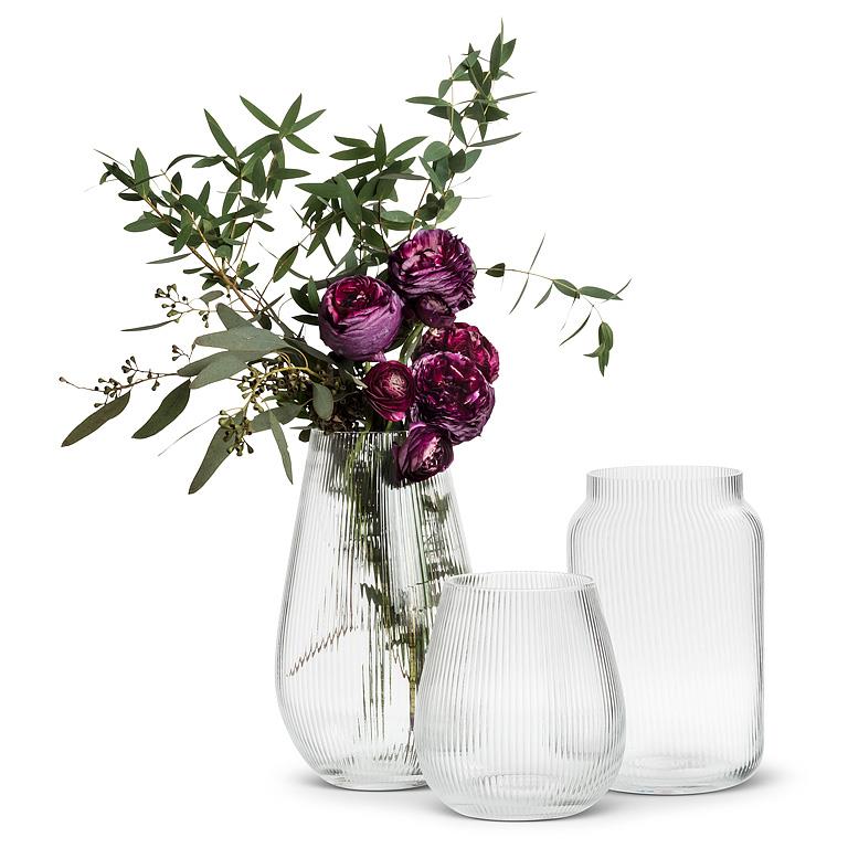 Small Narrow Optic Wide Bottom Vase