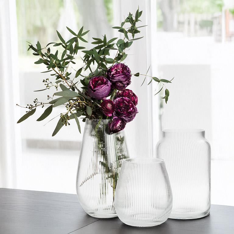Small Narrow Optic Wide Bottom Vase