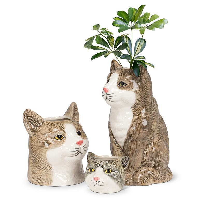 Tabby Cat Planter