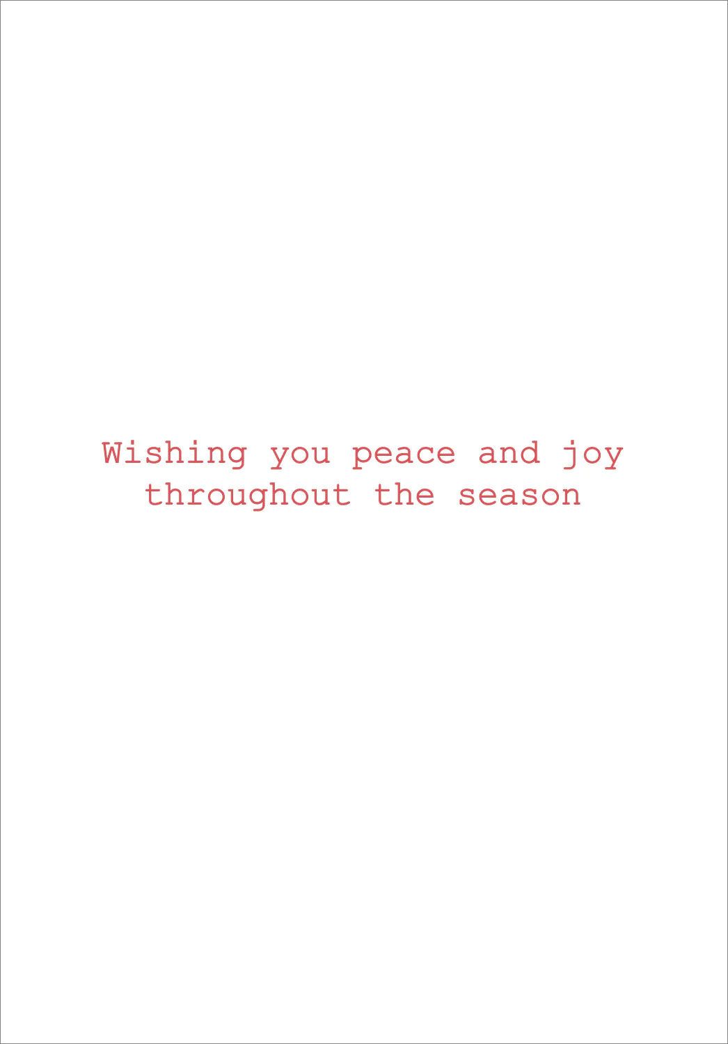 Tidings Of Peace And Joy Holiday Half Boxed Cards