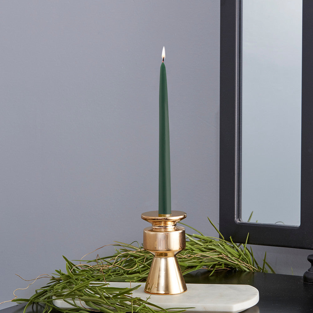 Taper Candle 9" X 7/8" Dark Green