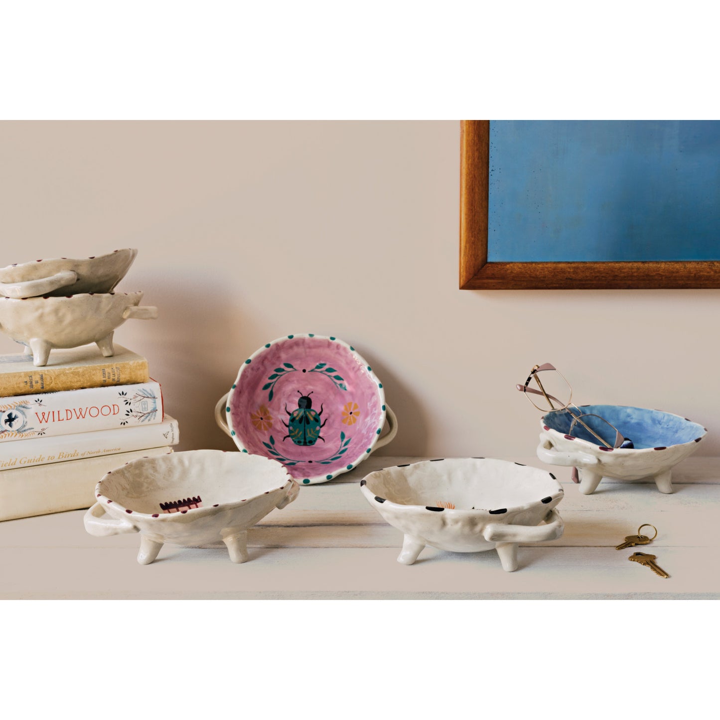 Catbloom Footed Catch All Dish