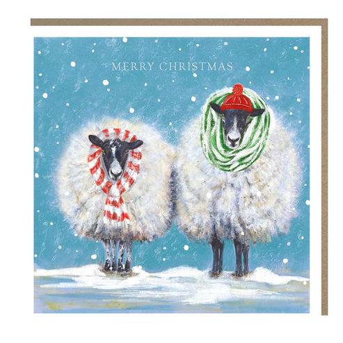 Duo Goats Christmas Card