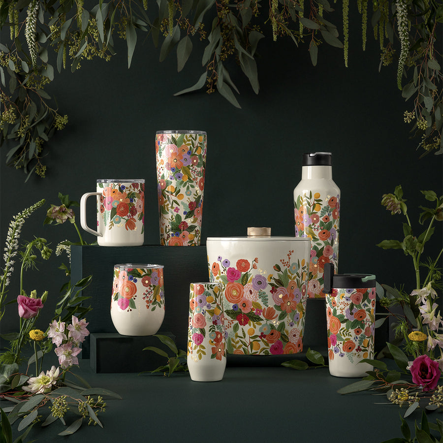 Rifle Paper Garden Party Stemless Flute 7oz