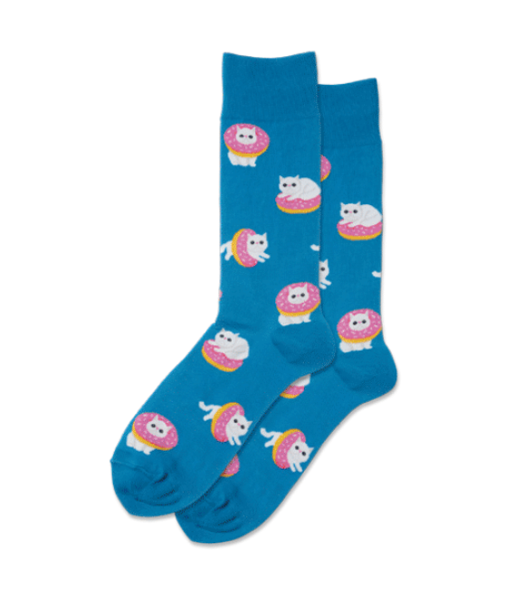 Donut Cat Men's Crew Socks