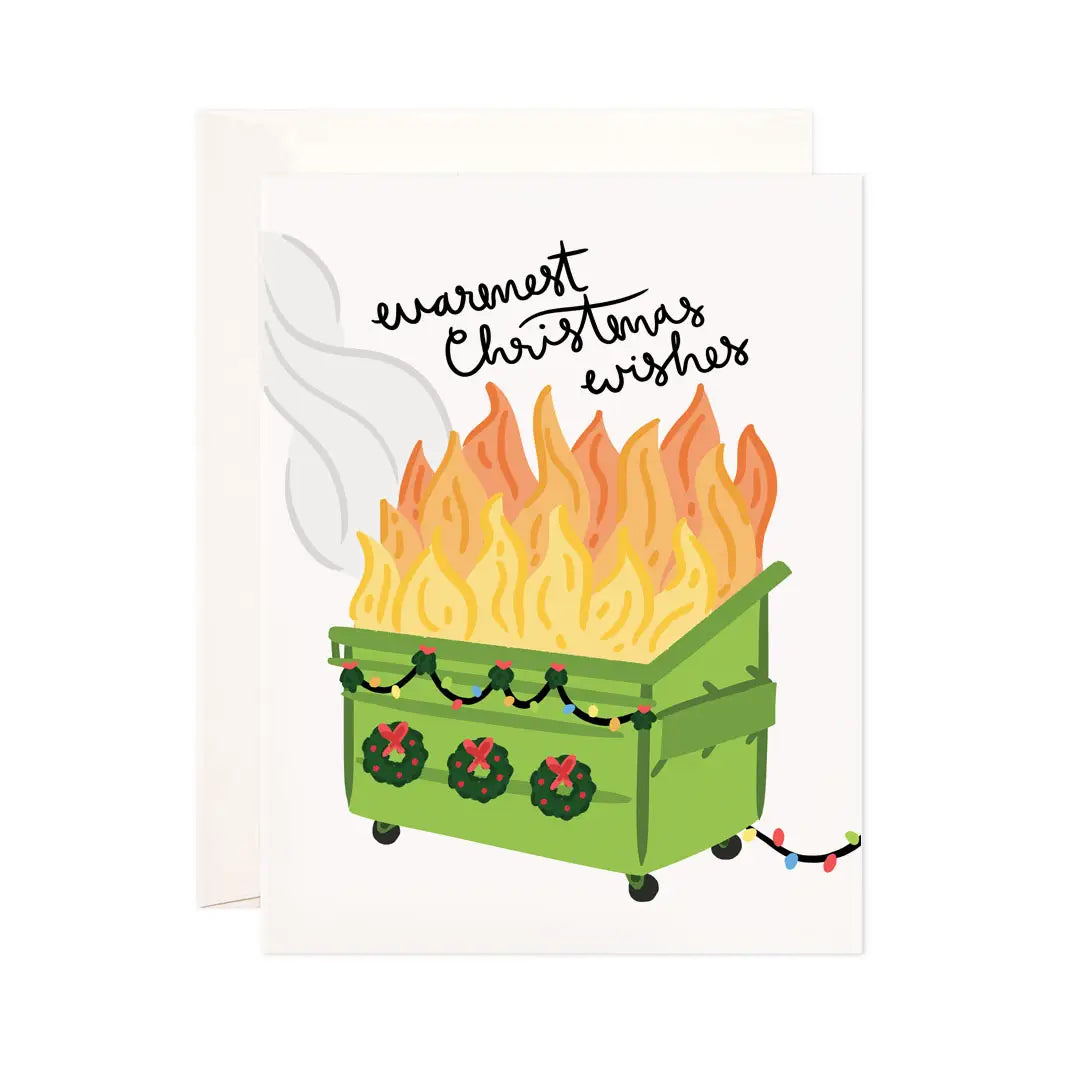 Christmas Dumpster Greeting Card