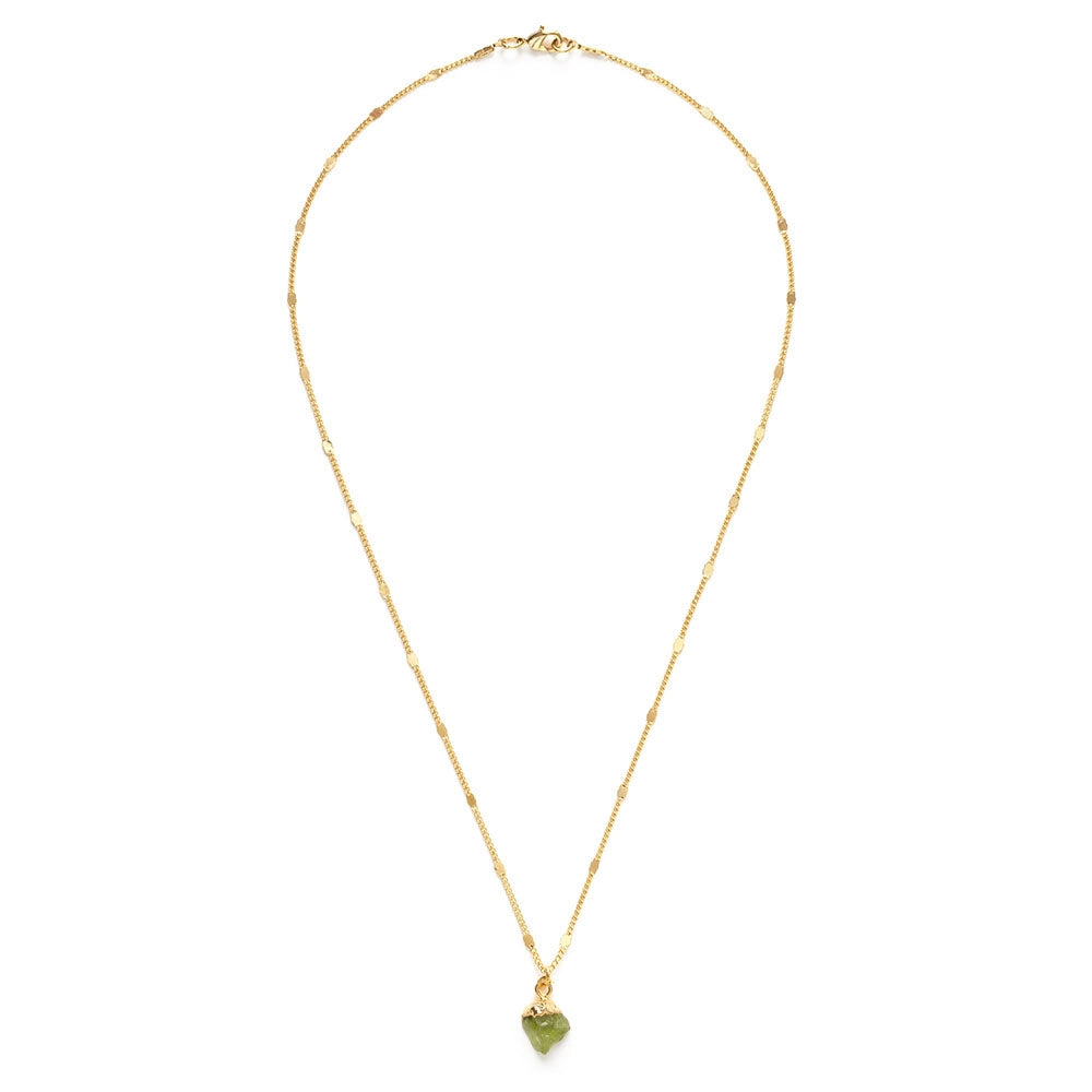 Raw Cut Peridot Gemstone Necklaces