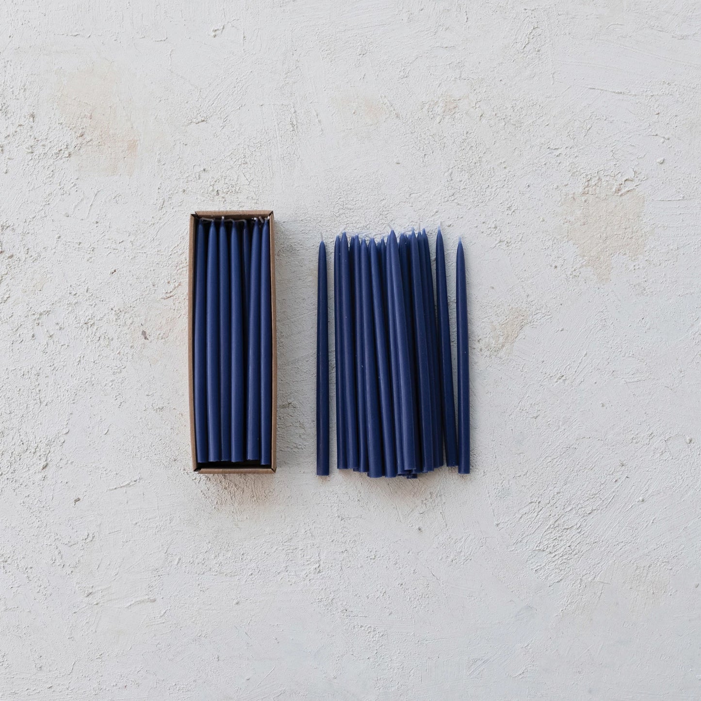 Approx. 1/2" Round x 10"H Unscented Thin Taper Candle Navy