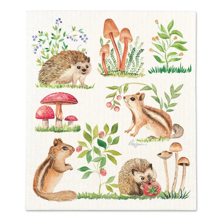 Woodland Critters Swedish Dishcloth