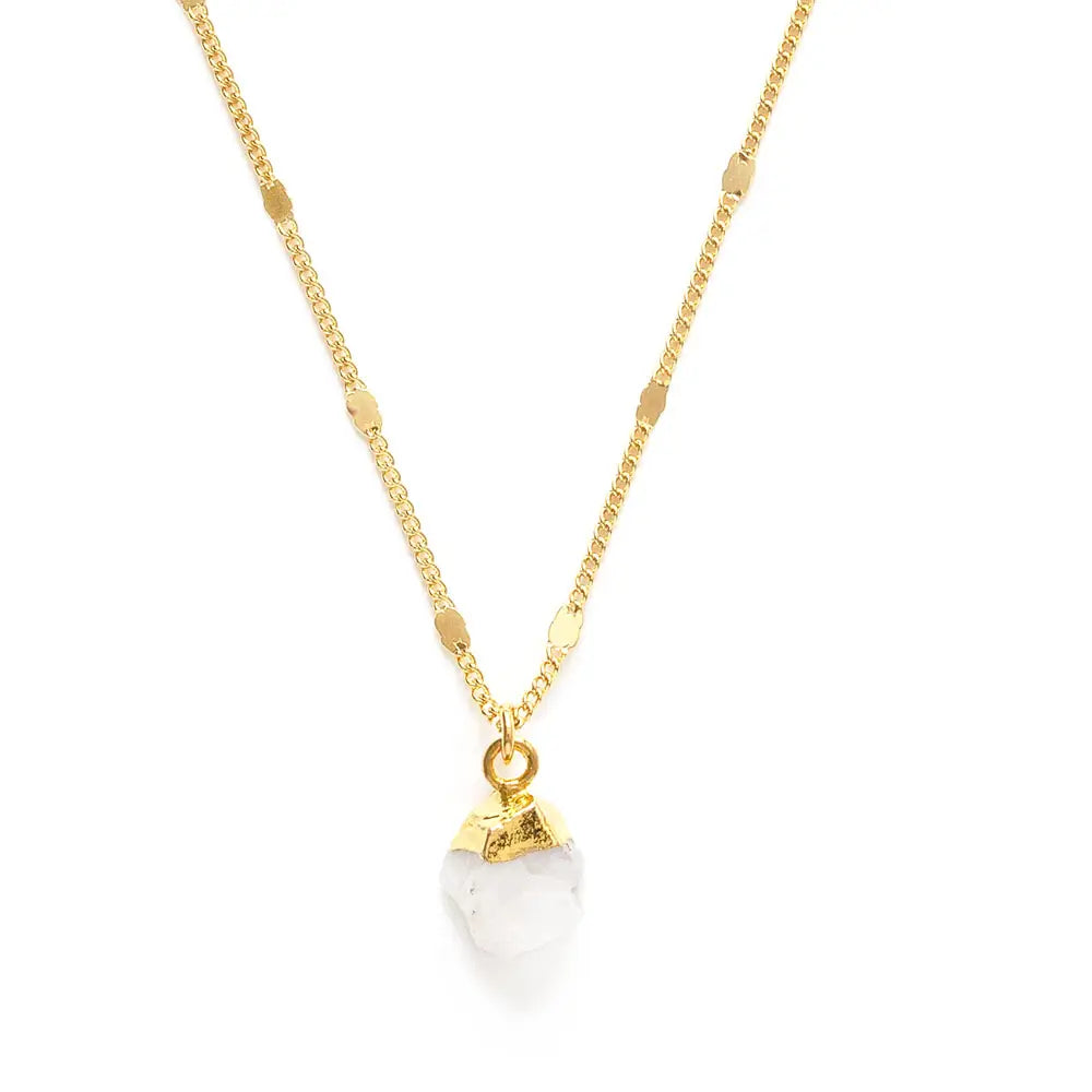 Raw Cut Moonstone Gemstone Necklaces