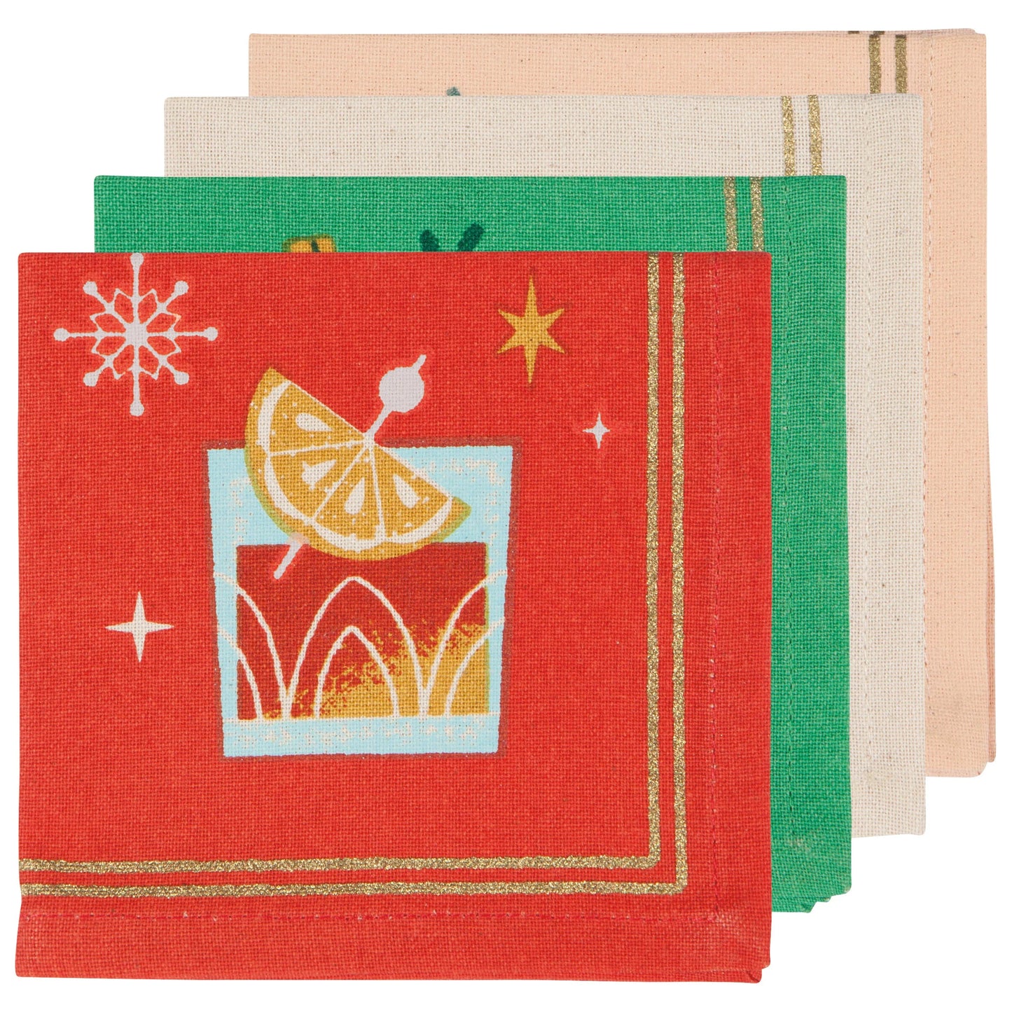 Spirits Bright Cocktail Napkins Set of 4