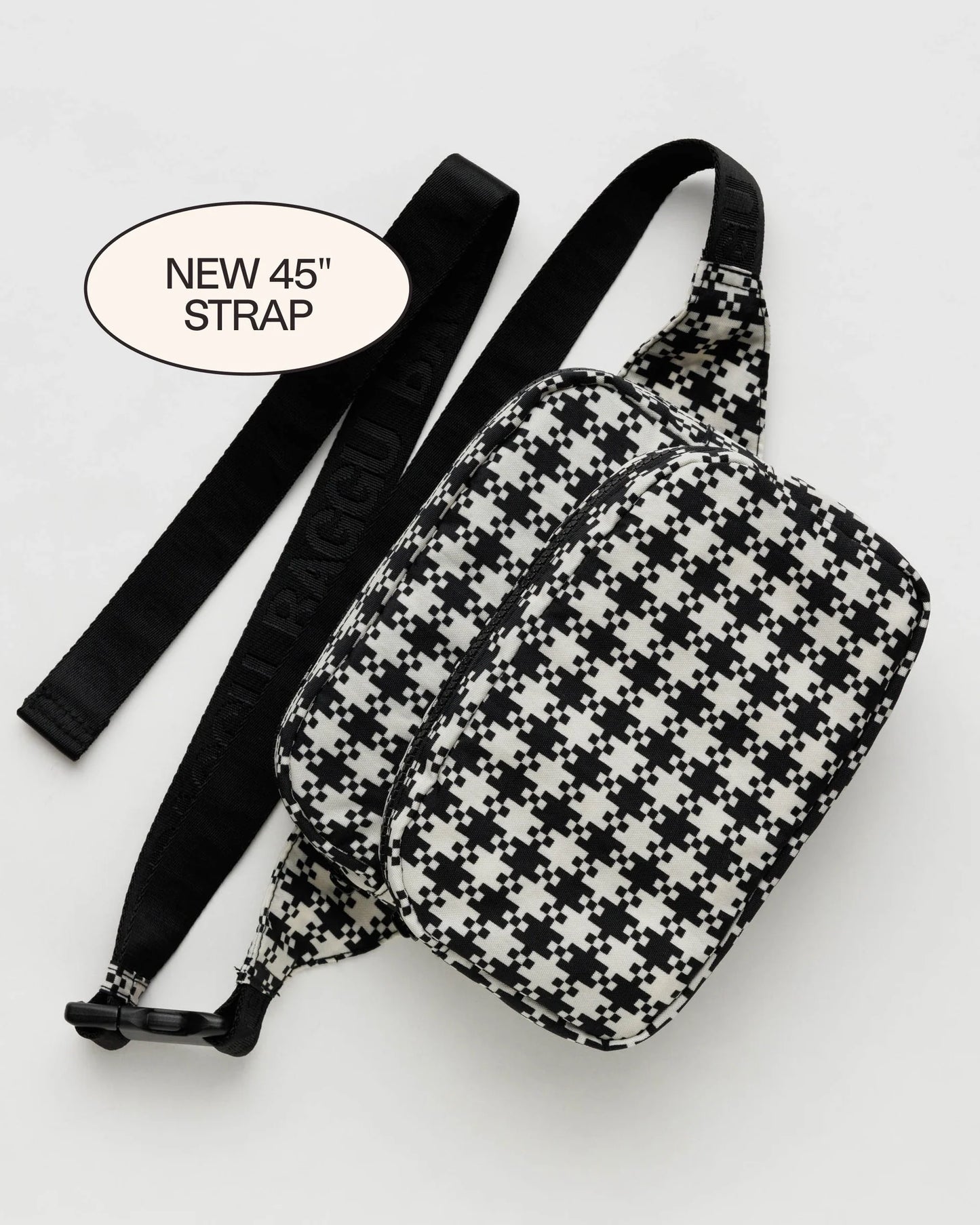 Baggu Fanny Pack Black & White Pixel Gingham