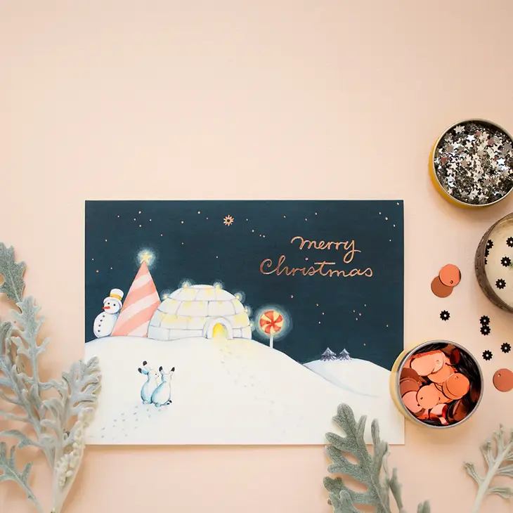 Igloo Christmas Card
