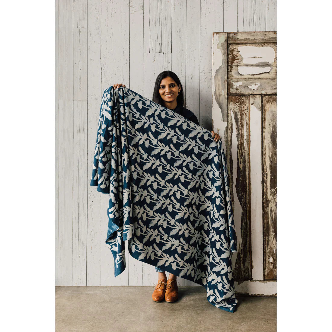 Flourish Block Print Tablecloth