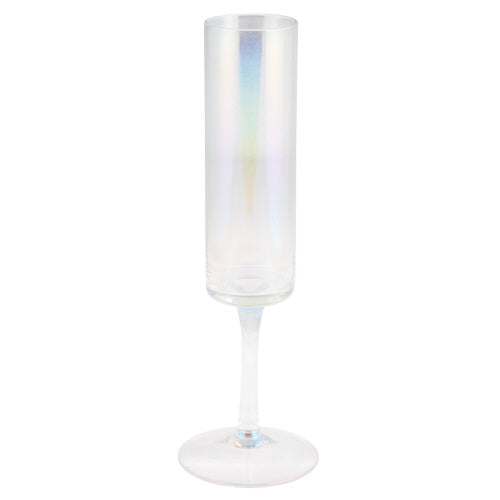 Vintage Flute Glass Clear Luster