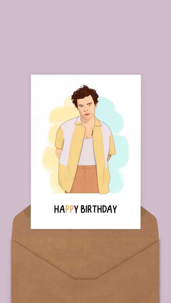 Harry Styles Happy Birthday Greeting Card
