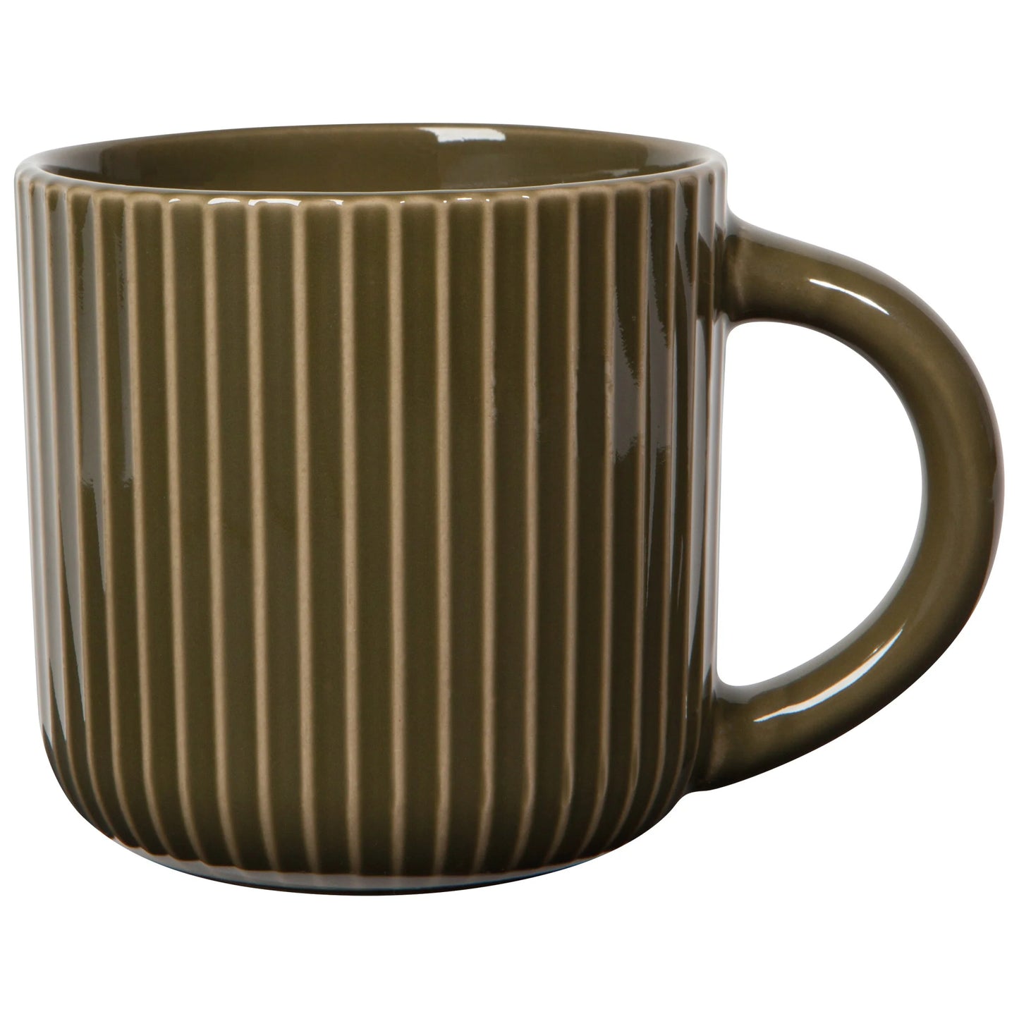 Mug 22oz Fluted Olive Branch