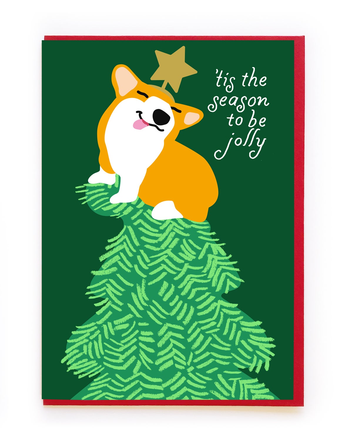 Corgi Angel Card