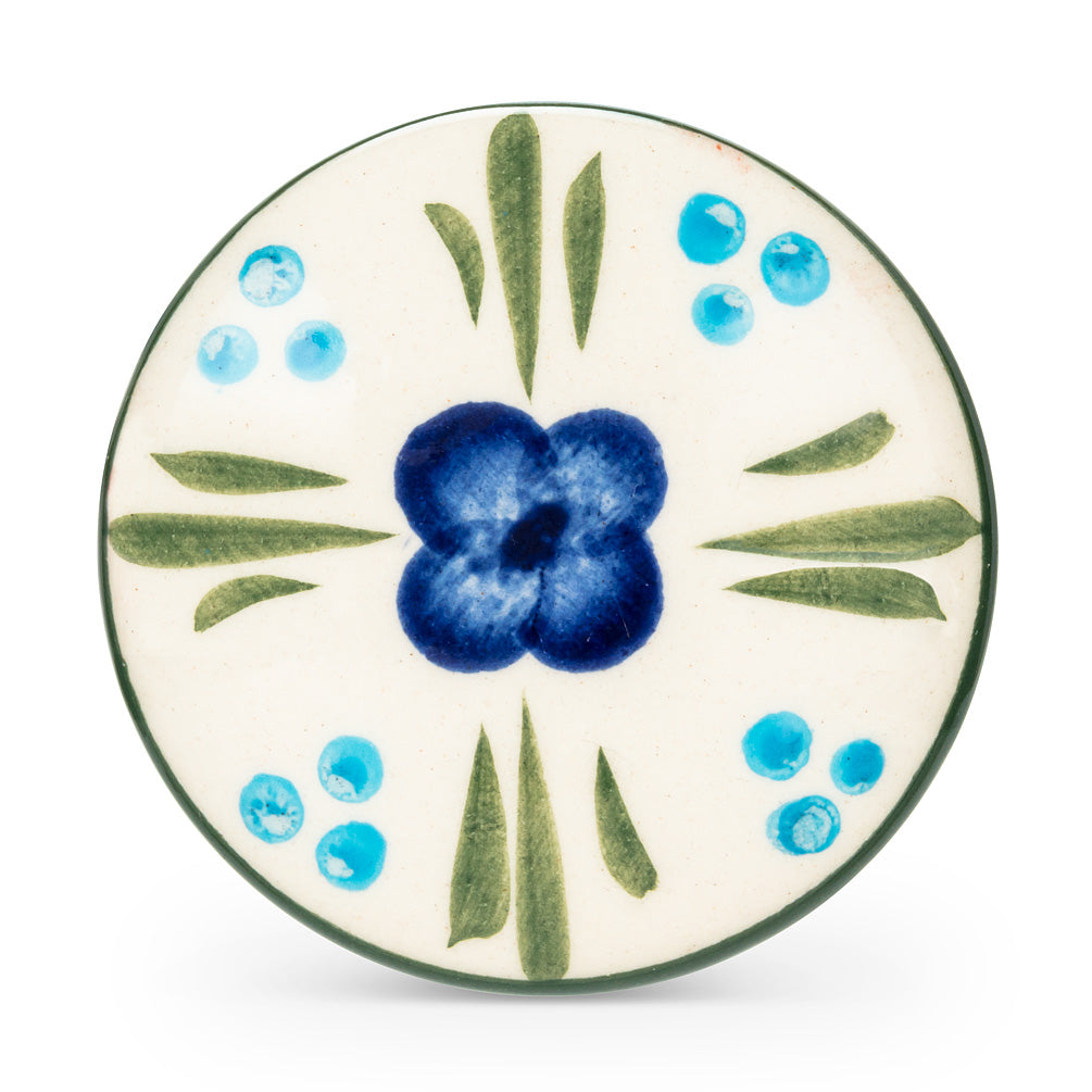 Flower Knob Blue