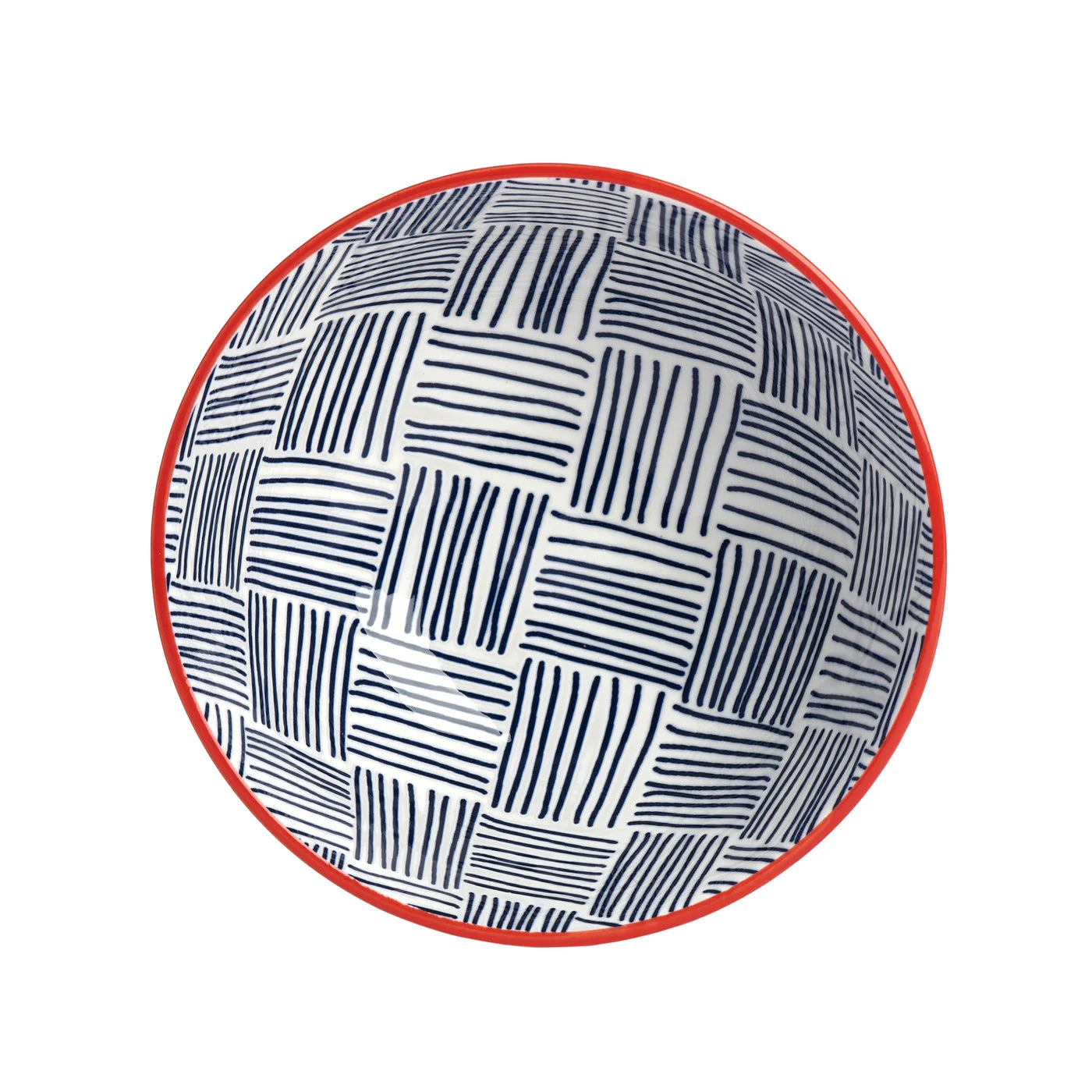 Kiri 6" Medium Bowl Blue Hatch Weave