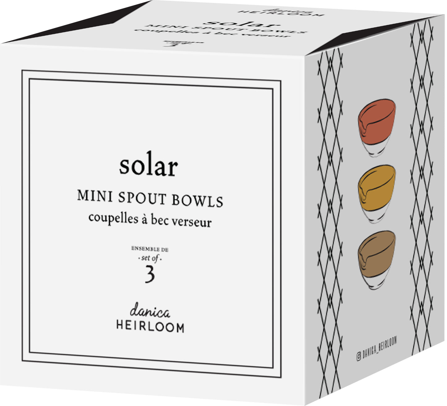 Mini Set/3 Spout Bowls Solar