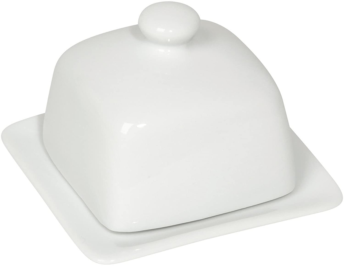 Butter Dish Square White