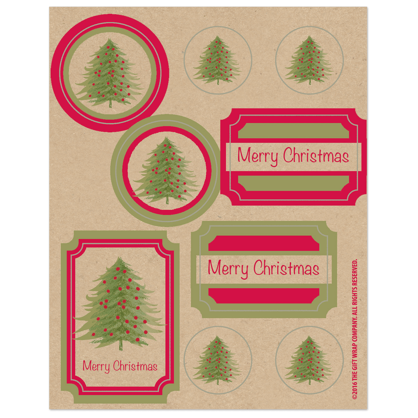 Kraft Tree Holiday Boxed Cards