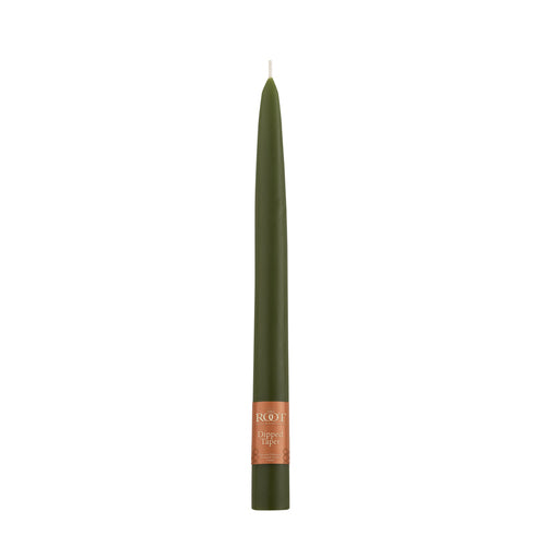 Taper Candle 9" X 7/8" Dark Olive