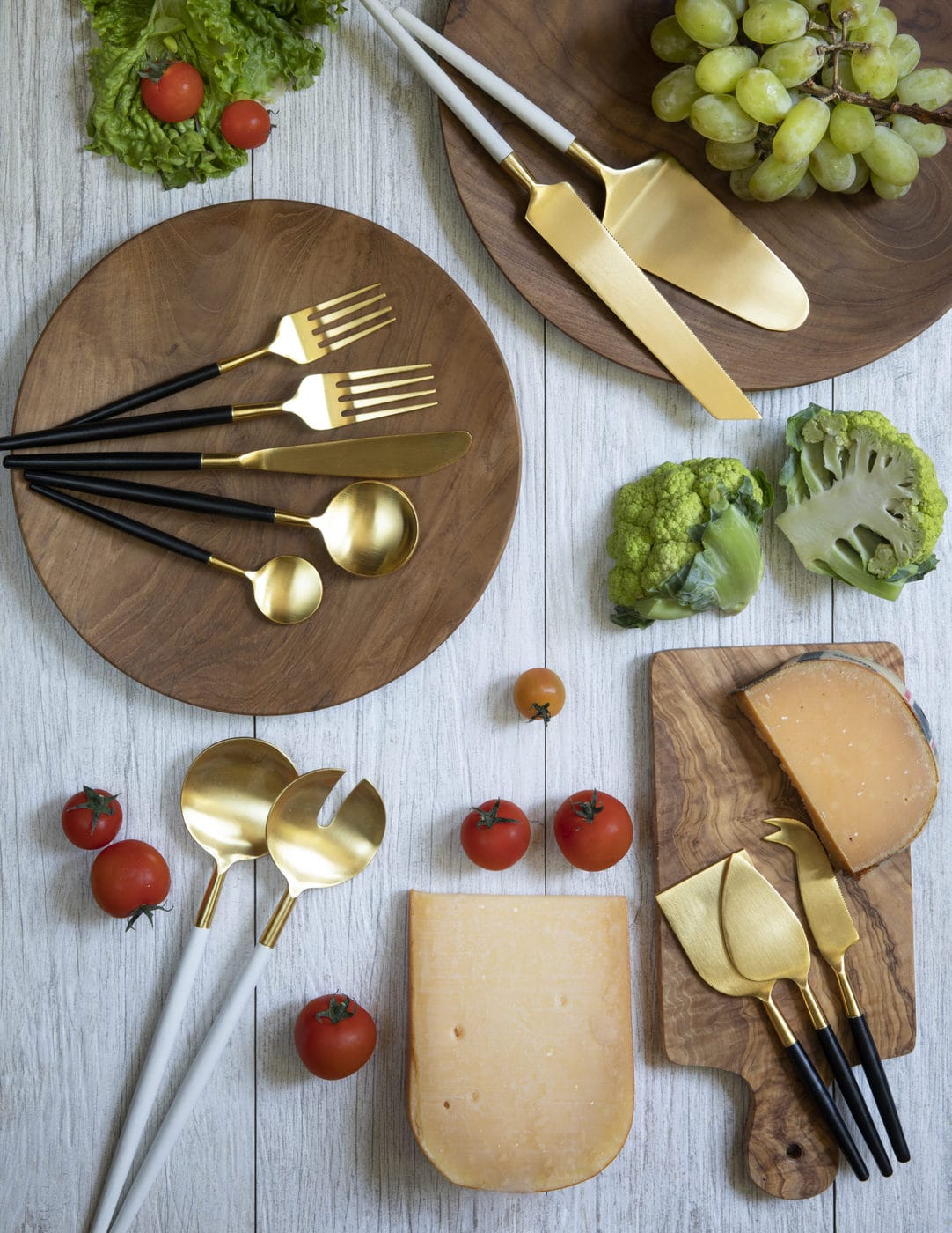 Black & Gold Flatware Set