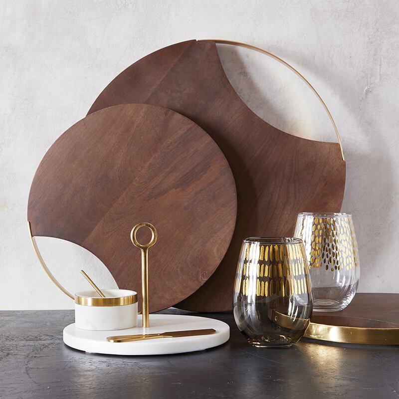 Marble Server W/Brass Handle