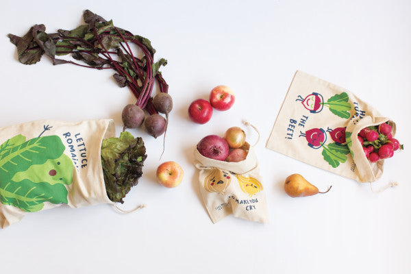 Funny Food Produce Bags Set of 3