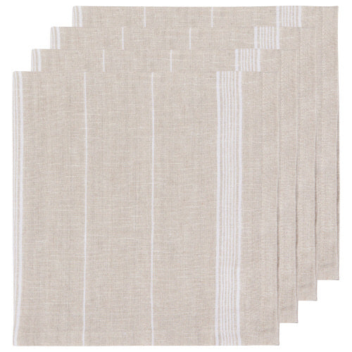 Linen MaisonStripe White Napkin Set of 4