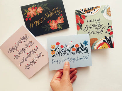 Happy Birthday Floral Card