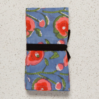 Poppy Block Print Napkins Set of 4