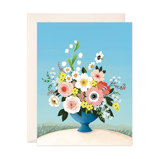Flower Vase Blue Sky Card