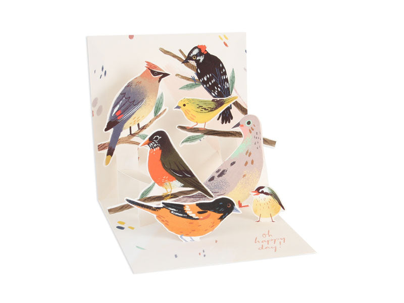Pop-Up Backyard Birds Card