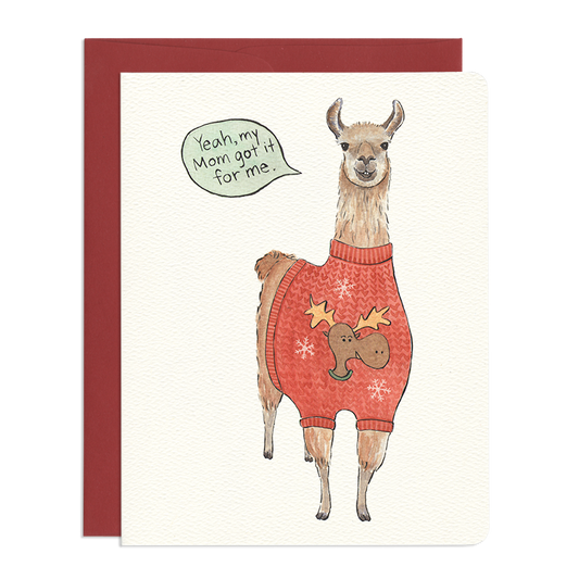 Ugly Sweater Llama Card