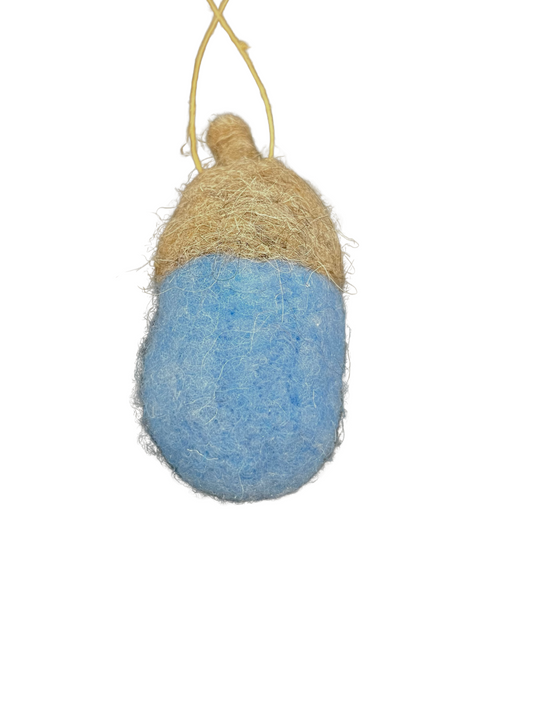 Small Wool Acorn Ornament