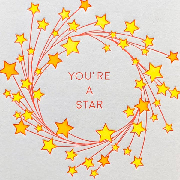 Star Letterpress Love Card