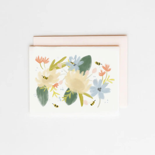 Bee Floral Card