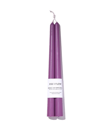 Beeswax / Soy Taper Candles Plum