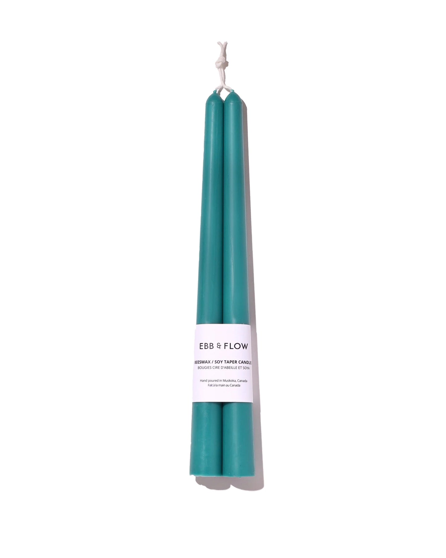 Beeswax / Soy Taper Candles Jade Green