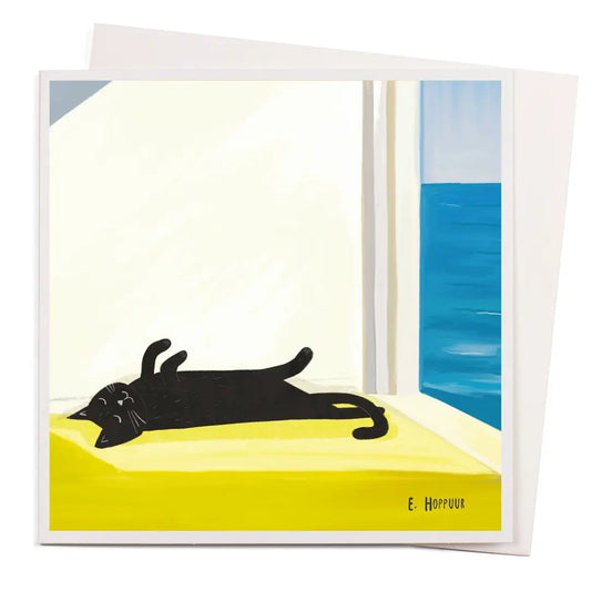 Cat Bathing by Edward Hoppurr Card