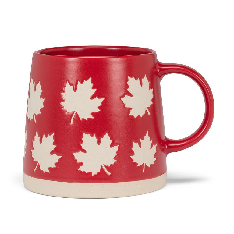 Wide Base Mug With Maples Leaves