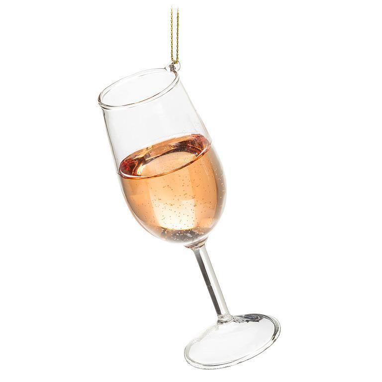 Glass of Rose Wine Ornament