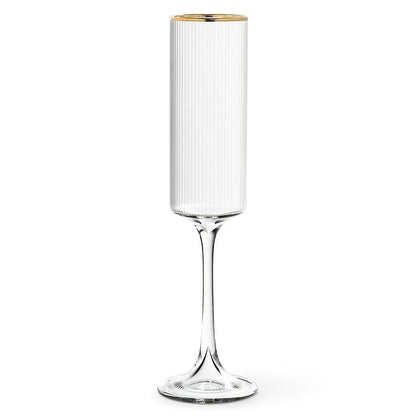 Tight Vertical Optic Flute with Gold Rim