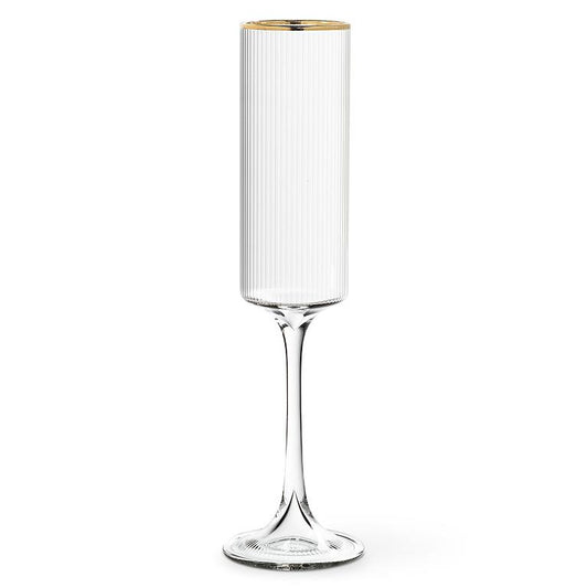 Tight Vertical Optic Flute with Gold Rim