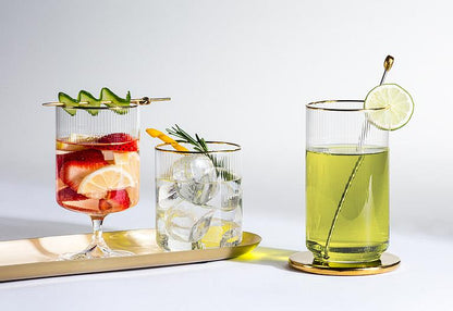 Tight Vertical Optic Highball with Gold Rim